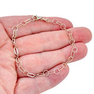 Estate Sterling Silver 925 Chain Bracelet 7.75"